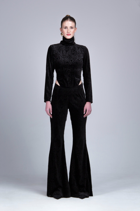 Eleganckie body z tłoczonego aksamitu Eleganckie body z tłoczonego aksamitu