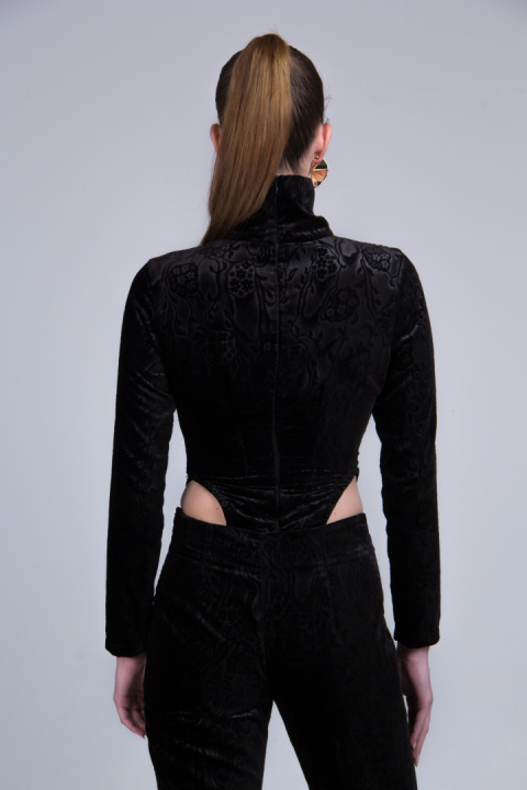Eleganckie body z tłoczonego aksamitu Eleganckie body z tłoczonego aksamitu