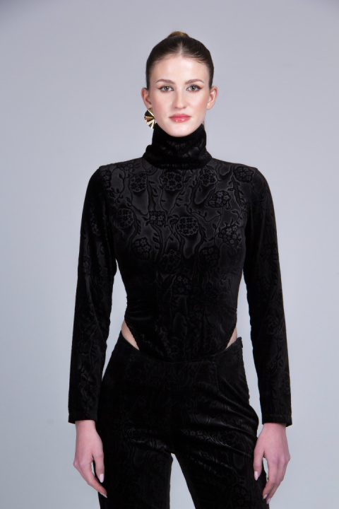 Eleganckie body z tłoczonego aksamitu Eleganckie body z tłoczonego aksamitu